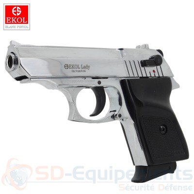 Pistolet d'alarme Ekol Lady 9mm PAK Chrome