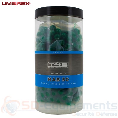 Lot de 500 billes Umarex MAB50 (peinture) cal.50 0.94 g