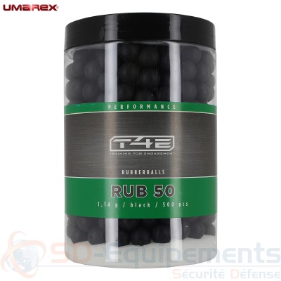 Lot de 500 billes Umarex RUB50 caoutchouc cal 50