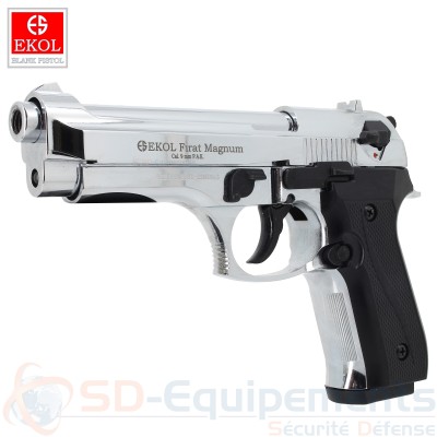Pistolet &agrave; blanc Ekol firat magnum Chrome 9mm Pak