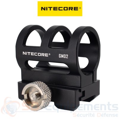 Montage Picatinny Nitecore pour lampe &Oslash; 25.4 rail 