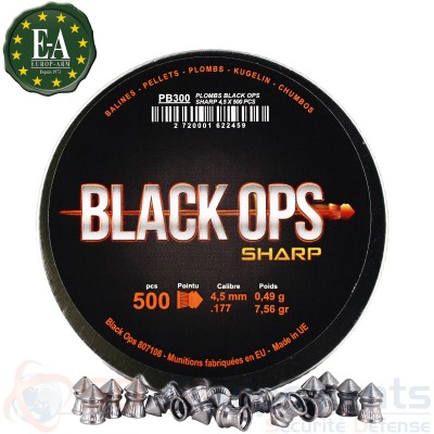 Boite de 500 plombs Black Ops 4.5 mm