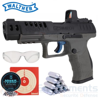 Pistolet Walther Q5 Match 5" CO2 &agrave;...