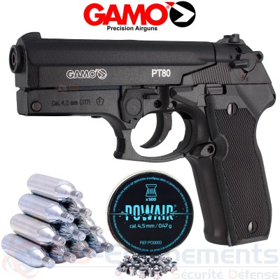 Pistolet Gamo PT80 CO2 (3.98 joules)