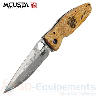 Couteau de poche Mcusta Yellow Pakkawood MC-0182G...