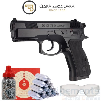 Pack Pistolet ASG CZ 75D CO2 - 4.5 BB's (2.7...