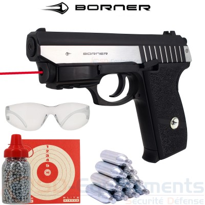 Pistolet Co2 Borner Panther 801 Laser BB's (3...