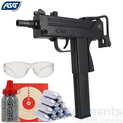 Pistolet CO2 ASG Ingram M11 &agrave; billes...