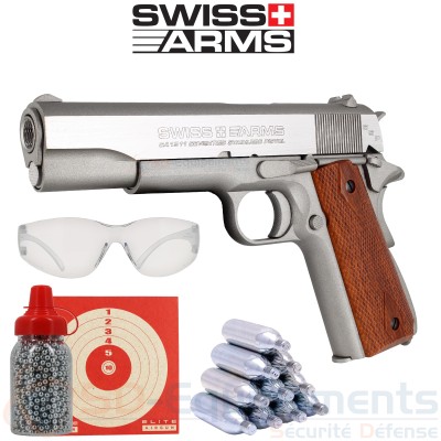 Pistolet Swiss-Arms 1911 Seventies 4.5mm CO2 (1.6...