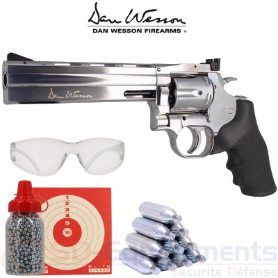 Revolver CO2 Dan Wesson 715 - 6" Chrome 4.5 BB...