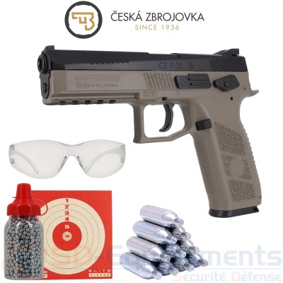 Pistolet CO2 CZ P-09 DT-FDE Blowback 4.5mm (3.7 joules)