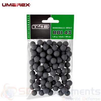 100 balles caoutchouc noyau acier Umarex T4E RBI...