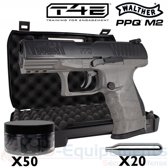Pistolet Walther PPQ M2 T4E Tungsten Gray - .43 (5 Joules)