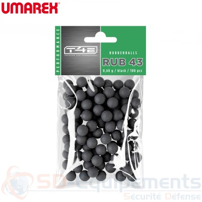 100 balles Umarex RUB43 caoutchouc - .43