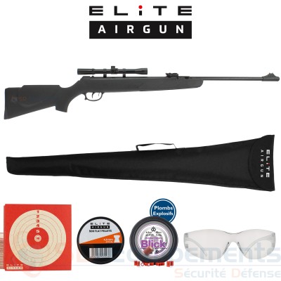 Pack carabine Elite Airgun Alpha - plombs explosifs...