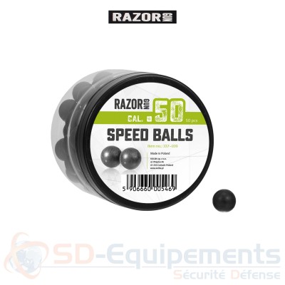 Balles caoutchouc Razor Gun Speed Balls .50