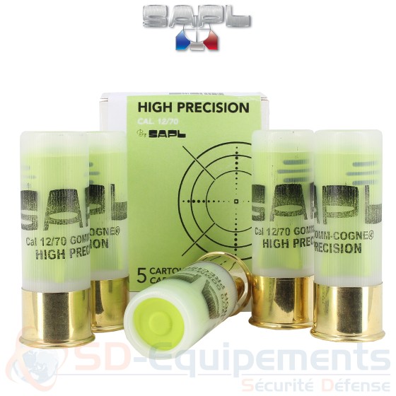 5 balles SAPL Gomm Cogne High Precision Green - 12/70