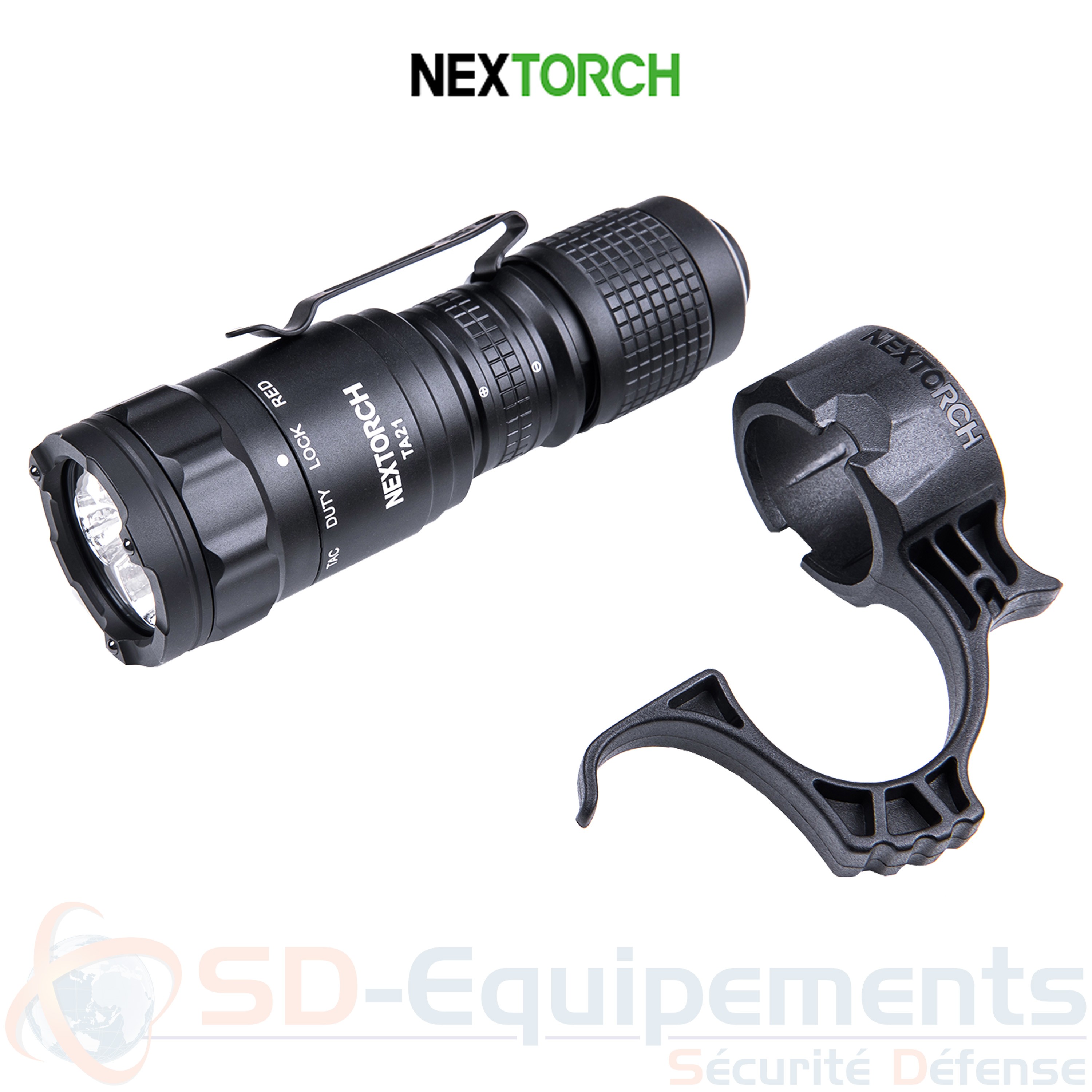 Lampe Tactique TA21SET 1300 Lumens + Lumière Rouge - Nextorch