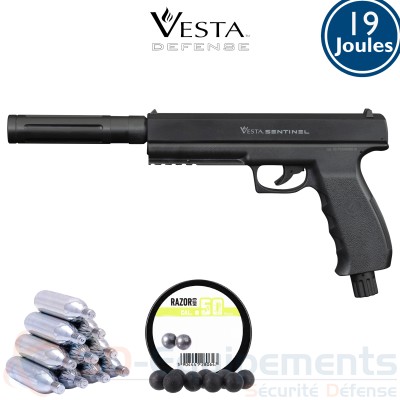 Pistolet balle caoutchouc Vesta Sentinel - .50 (19...
