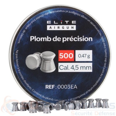 500 plombs pr&eacute;cision plats Elite Airgun -...