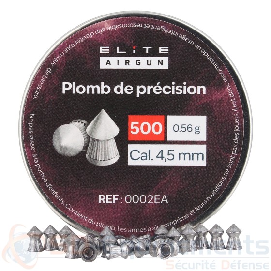 500 plombs précision pointus Elite Airgun - 4.5mm (0.56 g)