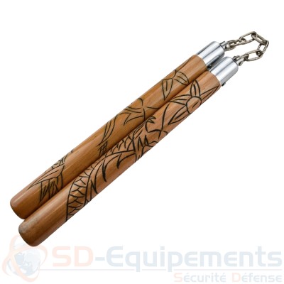 Nunchaku NS14 Bois Grav&eacute;