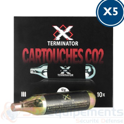 5x Boites de 10 cartouches CO2 12g X Terminator