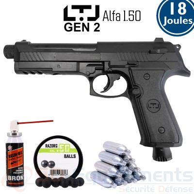 Pistolet balle caoutchouc LTL Alfa 1.5 Gen 2 - .50...