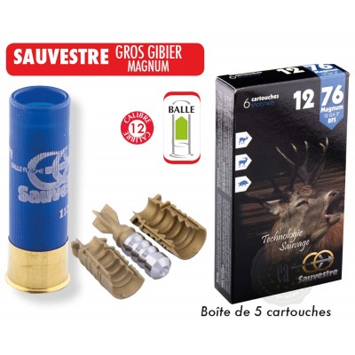 6 cartouches Sauvestre calibre 12/76