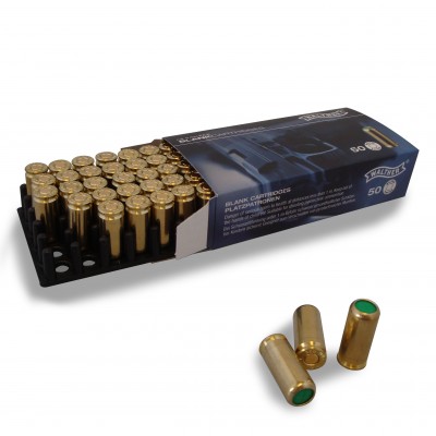 Bo&icirc;te 50 cartouches WALTHER &agrave; blanc 9 mm P.A.K.