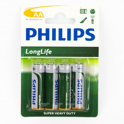 Piles PHILIPS LR6 AA 1,5 Volts 