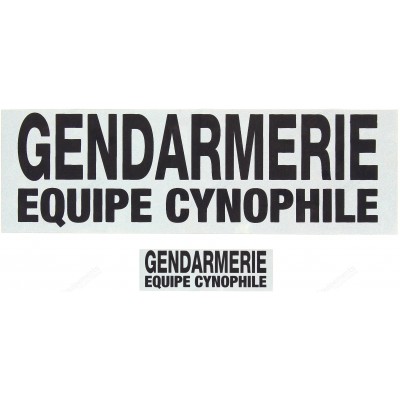 Lot de 2 bandes Gendarmerie &eacute;quipe cynophile Velcro