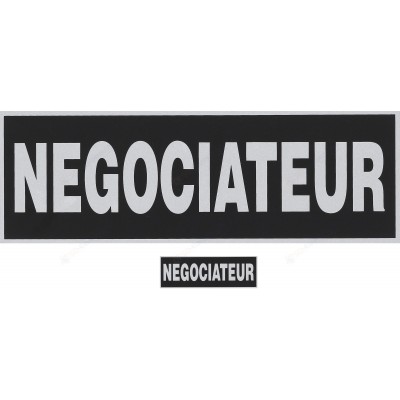 Bandeaux N&eacute;gociateur Gris fonc noir Velcro