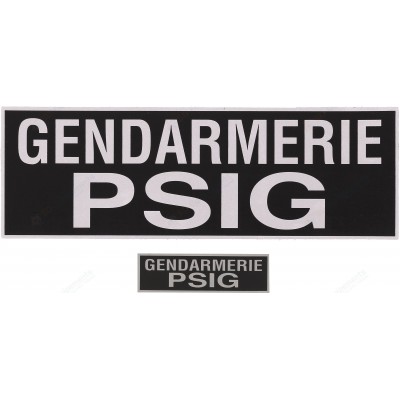 Lot de 2 bandes Gendarmerie PSIG Velcro r&eacute;fl&eacute;chissantes