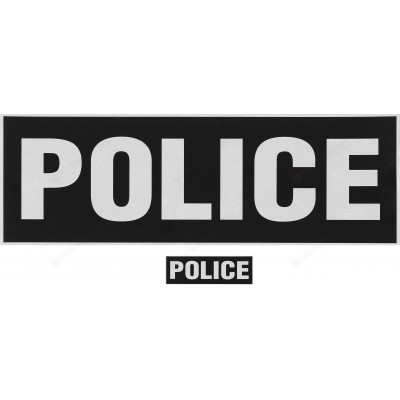 Lot de 2 bandeaux POLICE Velcro