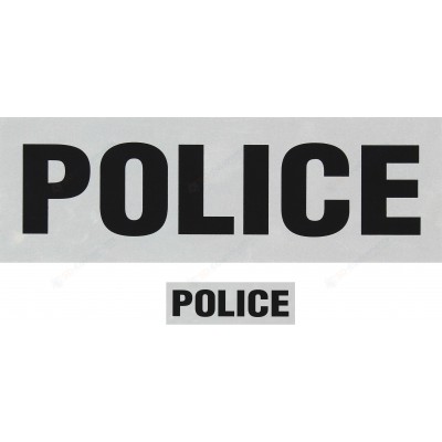 Lot de 2 bandeaux POLICE (fond gris)