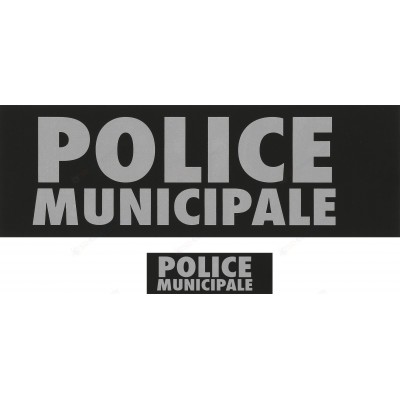 Lot de 2 bandes POLICE MUNICIPALE Velcro