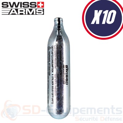 10x Cartouches CO2 Swiss Arms 12g
