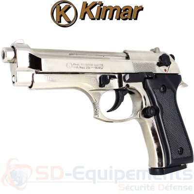 Pistolet Kimar 92 Auto chrom&eacute; 9mm PAK
