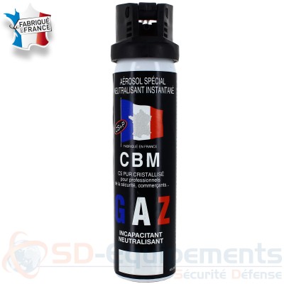 Bombe Lacrymogene CS Gaz Puissance 70 - 75 ml