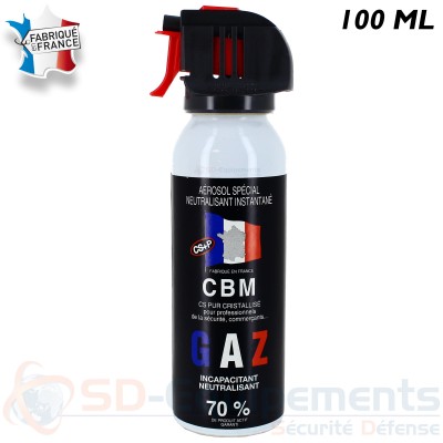 Bombe lacrymog&egrave;ne Gaz CS 100 ml