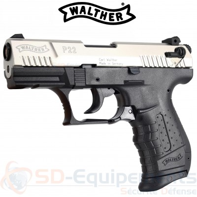 Pistolet d'alarme Walther P22 Chrom&eacute;