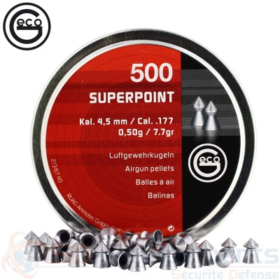 Boite de 500 plombs Geco Superpoint 4.5mm