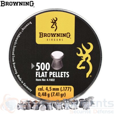 500 plombs Browning t&ecirc;te plate 4.5mm