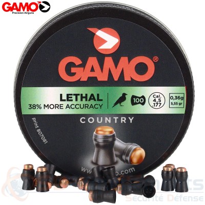 100 Plombs GAMO Lethal 4,5mm 