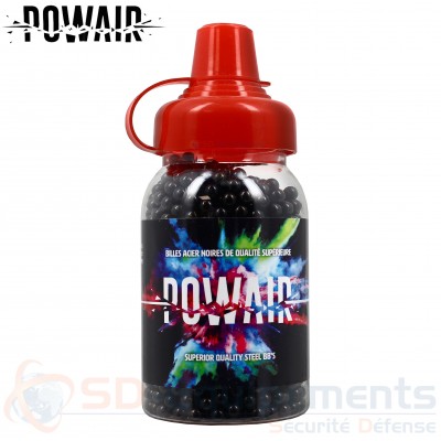 Billes acier Powair 4.5mm BB'S Black X1500