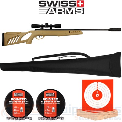 Pack Carabine Swiss Arms TAC-1 Tan 4.5mm (19.9 joules)