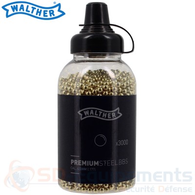 Billes acier premium WALTHER x3000 - 4,5mm BBs