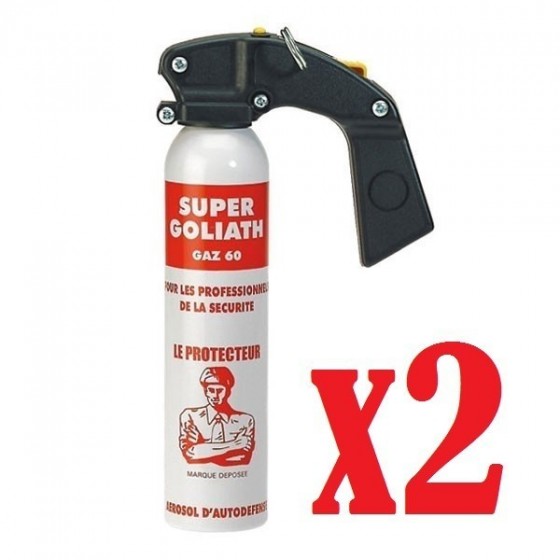 Pack de 2 Bombes Gaz CS Super Goliath 300ml